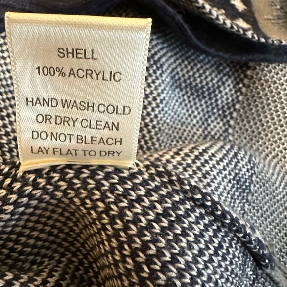 Everly Cardigan Aztec Style Print Navy Blue White - Womens Small - Picture 9 of 9